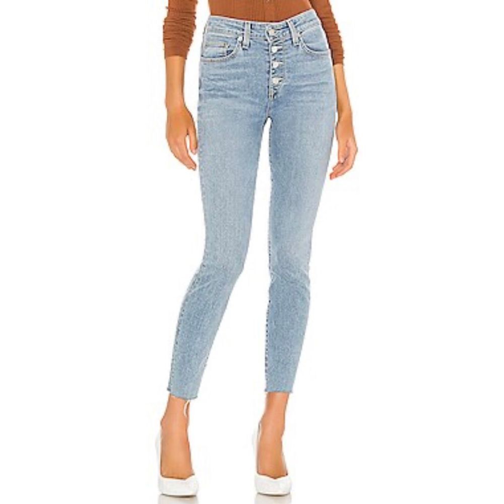 Lovers + Friends Mason Hi-rise Skinny Exposed Button Fly Jeans 25